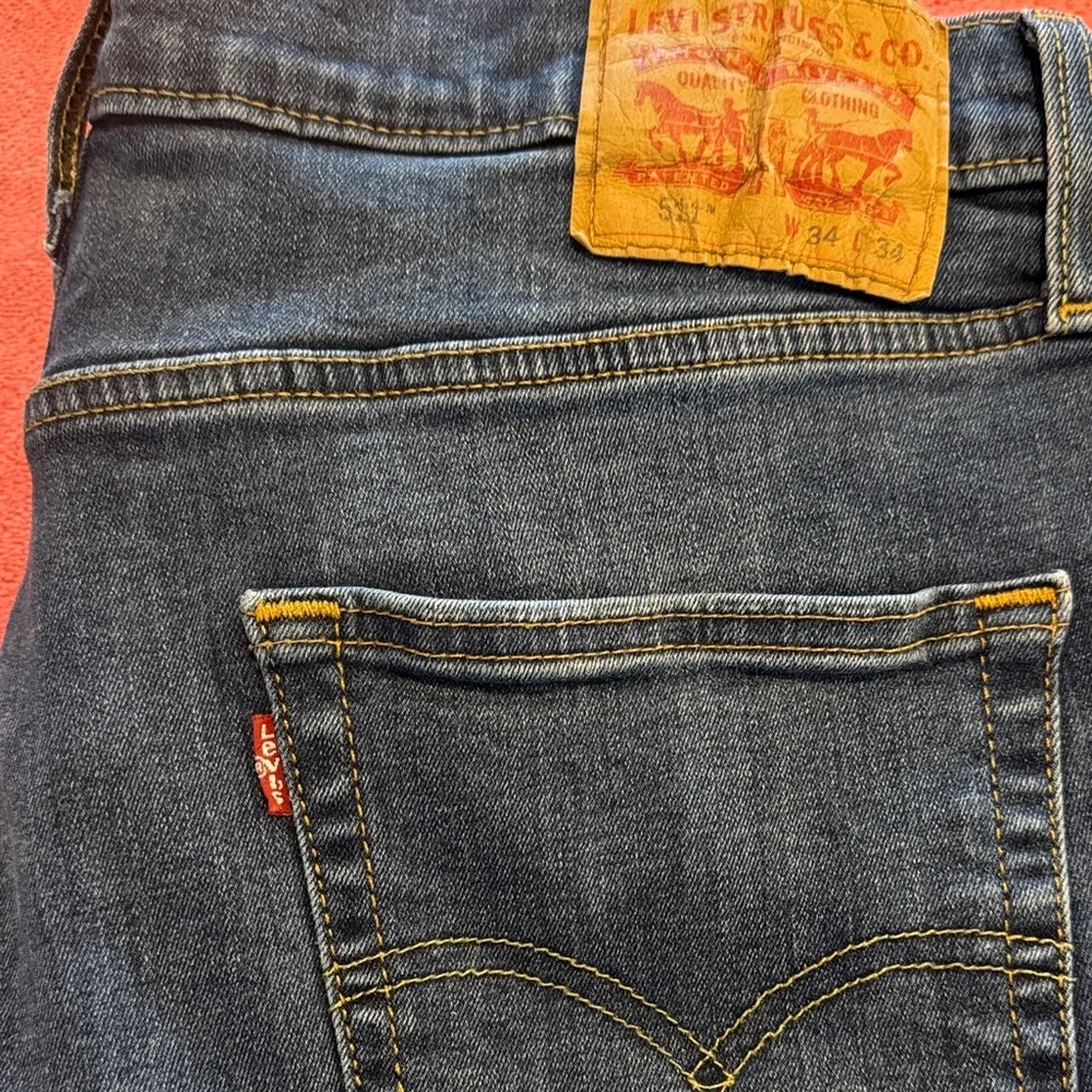 Slim Straight Men's Jeans in Dark Blue - Picture 9 of 9